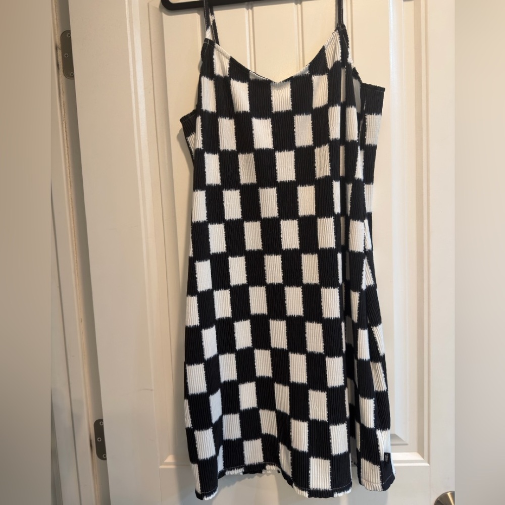 Vans Monochrome Checkered Midi Dress